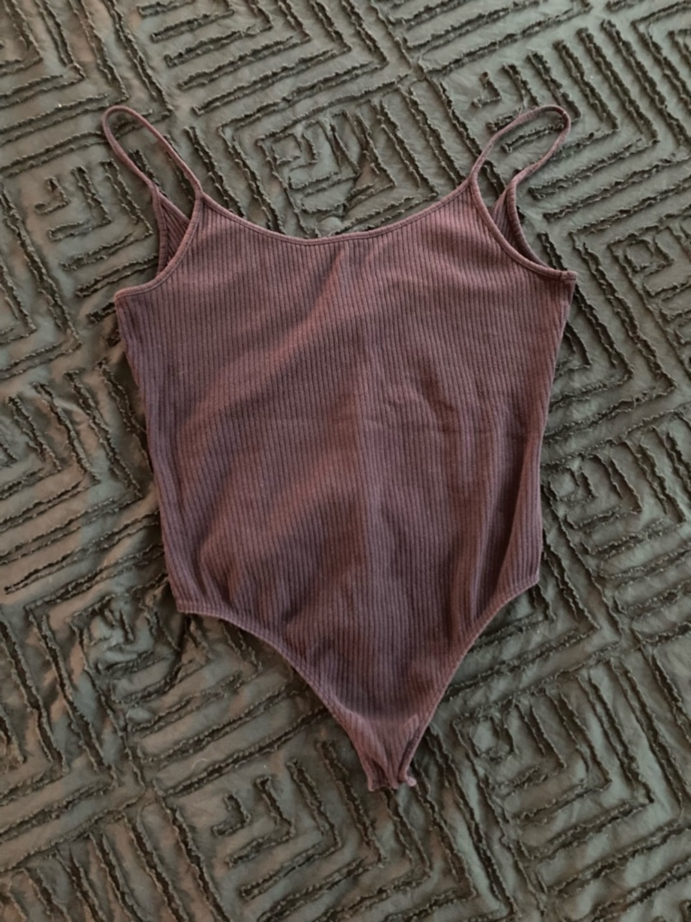 Express charcoal body suit with low back. - Picture 3 of 5